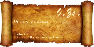 Orlik Zsuzsa névjegykártya